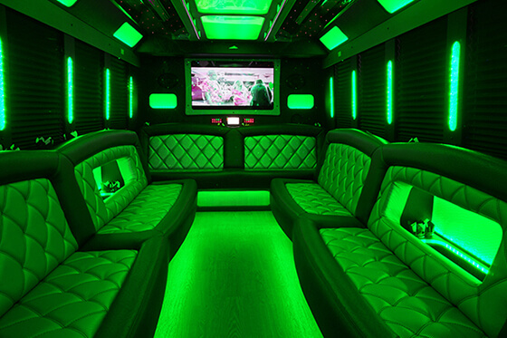 hdtv on limo bus