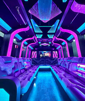inside the party bus